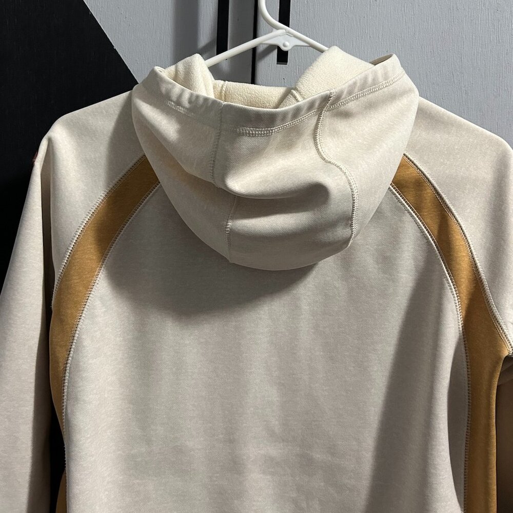 Burton Cream/Mustard Full‎ Zip Fleece-Lined Hoodie Women's Size M - Picture 9 of 12